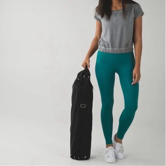 Lululemon Athletica Zone In High Rise High Waisted Forage Teal Leggings Tights 4 - Picture 3 of 9